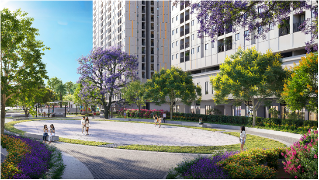 Không gian xanh mát kết nối cộng đồng tại K-Home Apartment